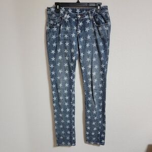 Decoded Star Patterned Blue Jeans